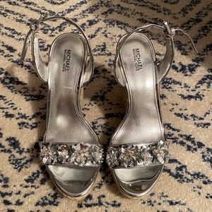 Brand New Silver/Metallic Michael Kors Wedges